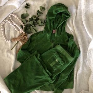 Green Juicy Couture track suit!